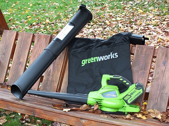 Foukač Greenworks GWBV 4028 - uragán na baterky