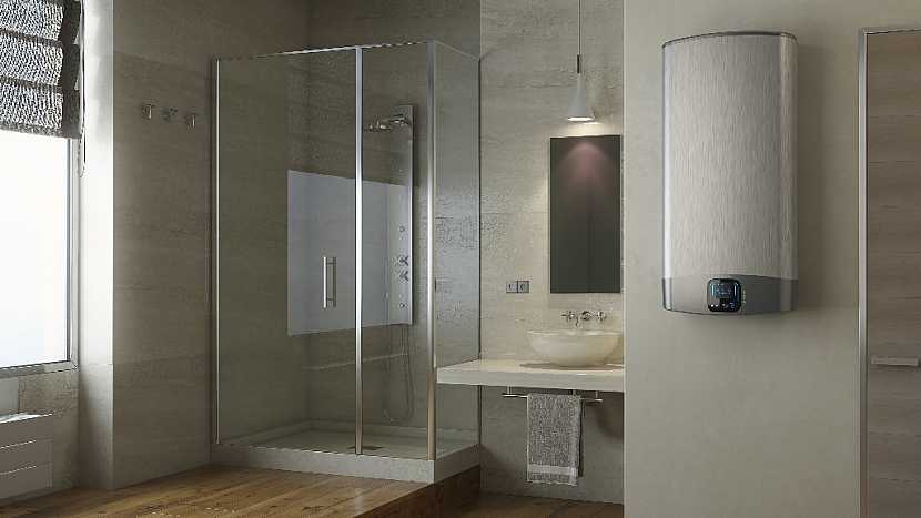 VELIS EVO PLUS a jeho vertikální umístění. Díky elegantnímu plochému tvaru a hloubce pouze 27 cm šetří místo a doplní zařízení moderní koupelny.
