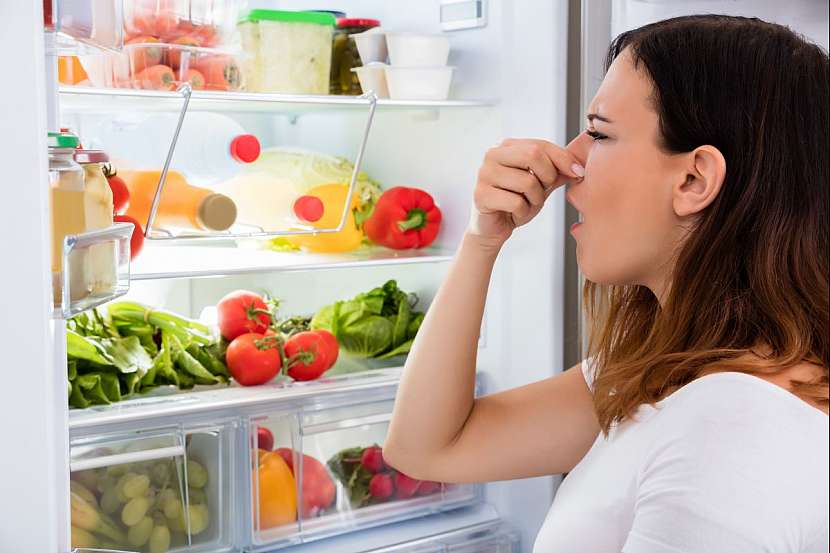 Nejčastější příčinou zápachu v chladničce jsou zkažené potraviny nebo uvařená jídla, případně i nezabalené aromatické potraviny.