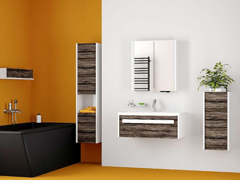 Koupelnovému nábytku vládnou čisté linie a minimalismus