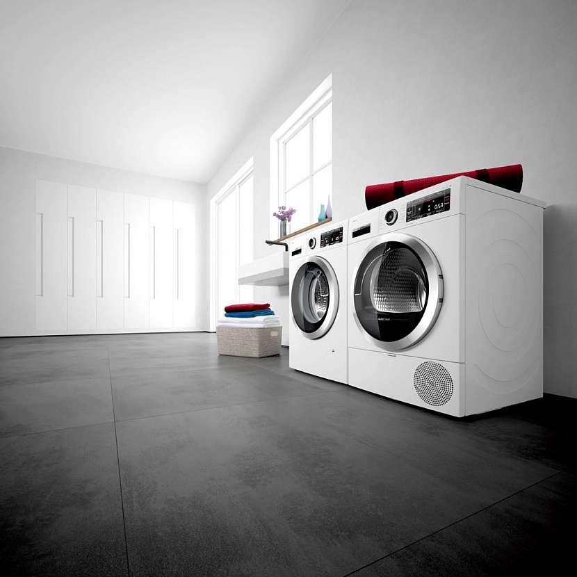 Značka Bosch uvádí na trh sušičky, které dokáží spolupracovat s pračkami a automaticky vybrat ten nejvhodnější program pro prádlo.