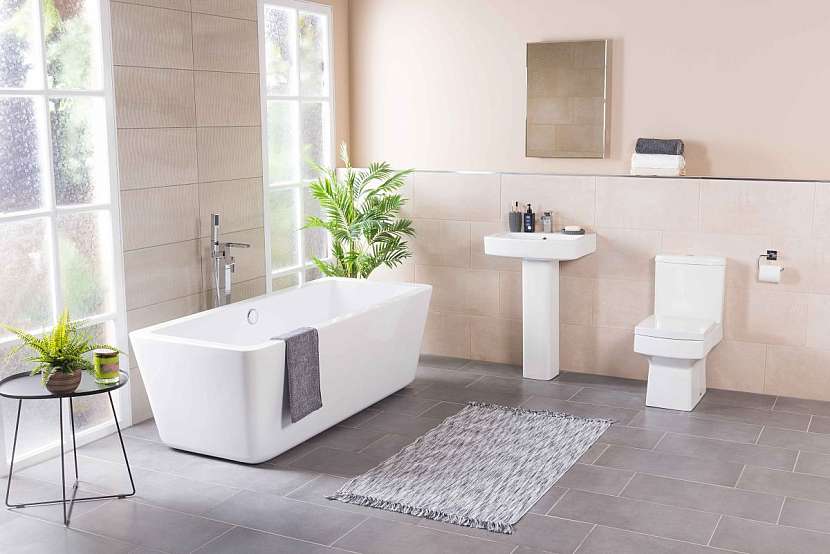Koupelnu do budoucna ovládnou přirozené tóny – hnědá, béžová, šedá, bílá a zelená.
