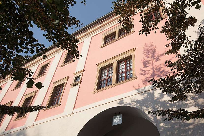 Kavárna se nachází vedle bývalé barokní kaple jezuitského konviktu v Olomouci.