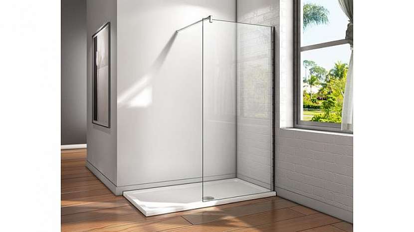 Bezdveřový sprchový kout walk-in splyne s interiérem koupelny