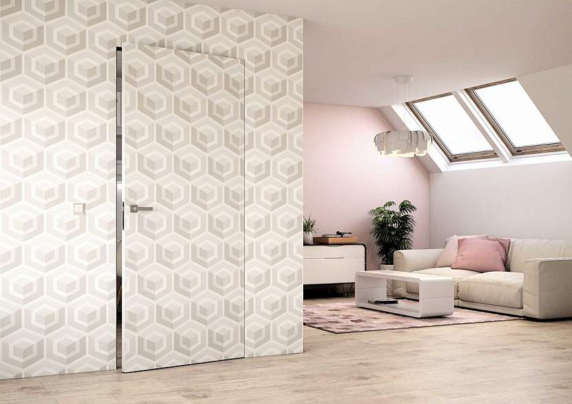 Dveře Elegant se speciální kartonovou povrchovou úpravou je možné dodatečně polepit tapetou.