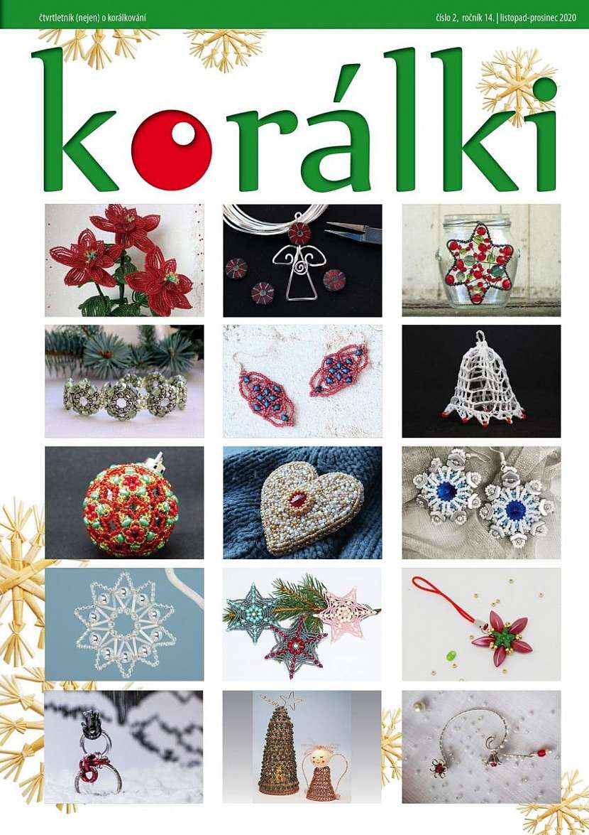 Tento návod a mnoho dalších na vánoční dárky a dekorace najdete v prosincovém vydání časopisu Korálki.