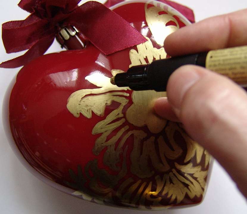 Malovaná valentýnská srdíčka