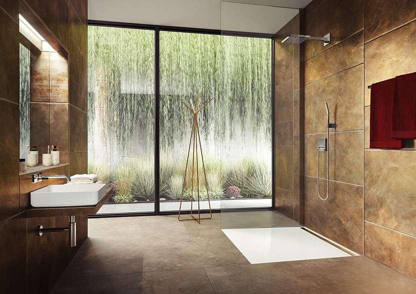 Moderní sprchové kouty se vizuálně stávají součástí koupelny.