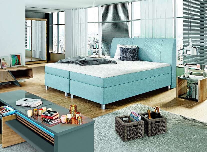 Zažijte ten pravý luxus kvalitního pohodlného spánku a vyzkoušejte postel boxspring Fresco 180x200 cm, která je vybavena dvojitou vrstvou matrací pro měkoučké a komfortní spaní.