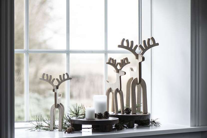 Dřevěný sob vnese do interiéru tu pravou vánoční atmosféru inspirovanou skandinávskými zeměmi.