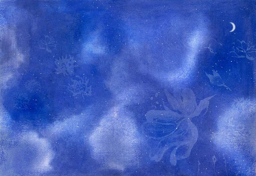 Mystic sky se jmenuje tahle modromodrá tapeta, která prostě patří do ložnice… Wallpepper.