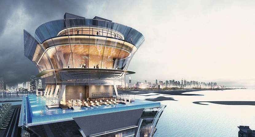 Nekonečný bazén více než 200 metrů nad zemí bude novou atrakcí Dubaje