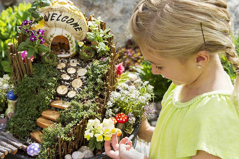 Pohádkovou zahradu můžete vytvořit s dětmi 