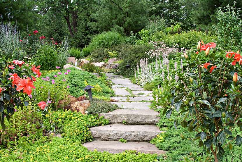 Materiály v zahradě: schody a nášlapy