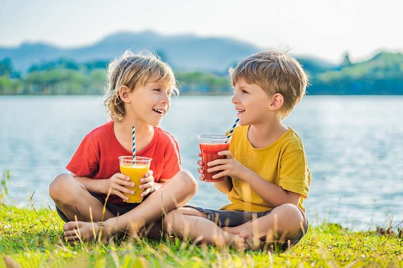 Ovocná a zeleninová smoothie s obsahem vitaminů, minerálních látek a vlákniny chutnají i dětem