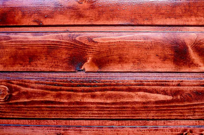 Textura naolejovaného mahagonového dřeva
