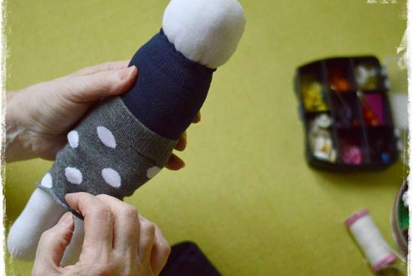 Panenky z ponožek aneb Jak využít liché kousky 5