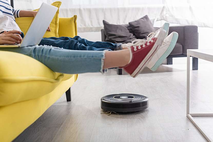 Robotický vysavač je ideální k vysávání hladkých podlah