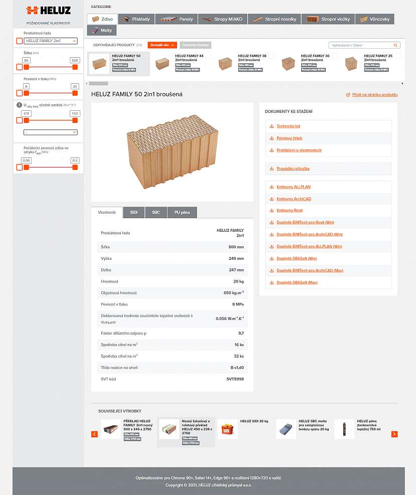 HELUZ Selektor konstrukci pro architekty a projektanty