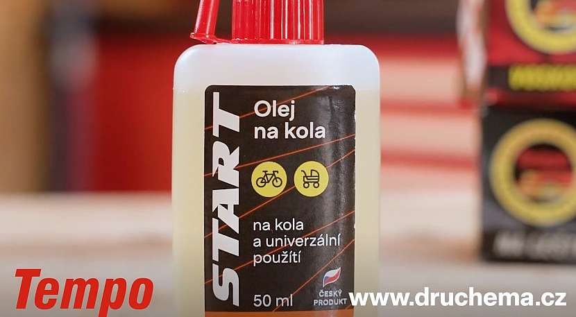 START Olej na kola lze využít i na kola kočárků, šicí stroje a koloběžky