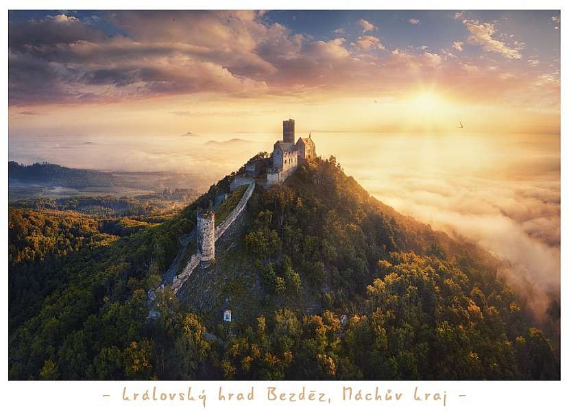 1. místo - pohlednice Královský hrad Bezděz
