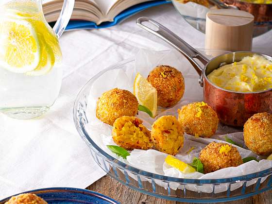 Připravte si s námi skvělé šafránové arancini s citronovou majonézou