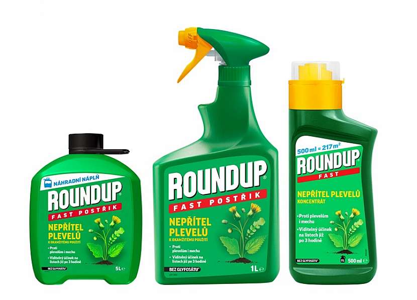 Přípravky Roundup k likvidaci plevelů