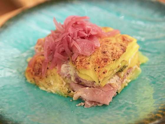 Zero waste gratinované brambory s Valašskou kyškou