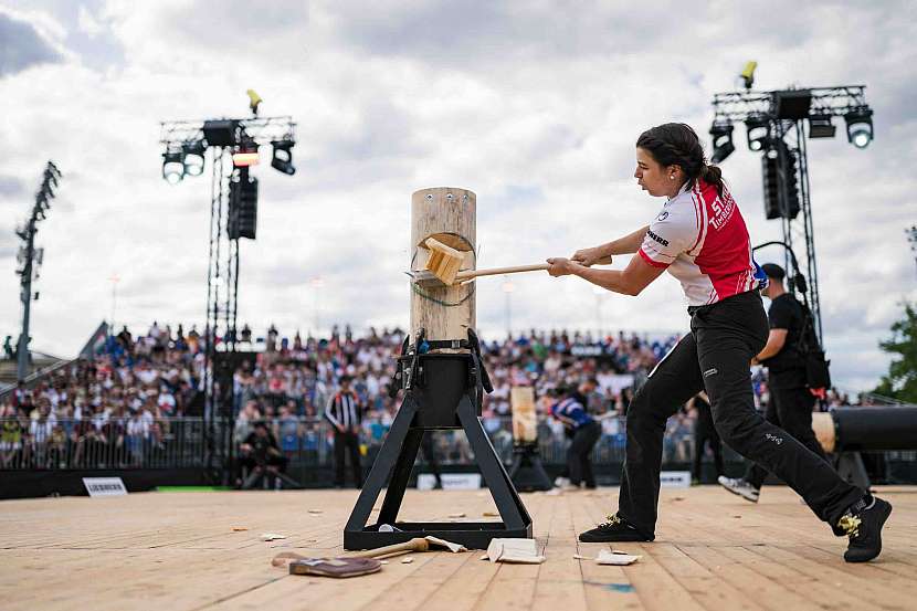 STIHL TIMBERSPORTS disciplína Standing Block, Budapešť, červen 2026