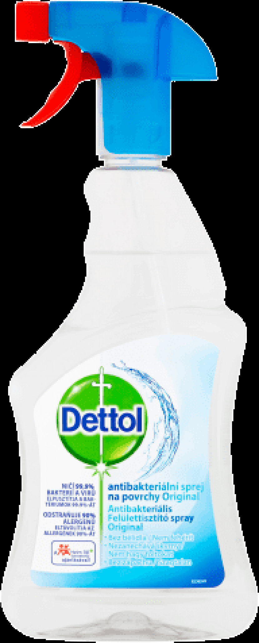 Zkrátit čas úklidu pomůže antibakteriální sprej Dettol, který ničí 99,9 % bakterií a virů a odstraňuje 90 % alergenů