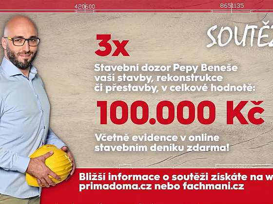 Známe tři vítěze soutěže o stavební dozory v celkové hodnotě 100.000 Kč!