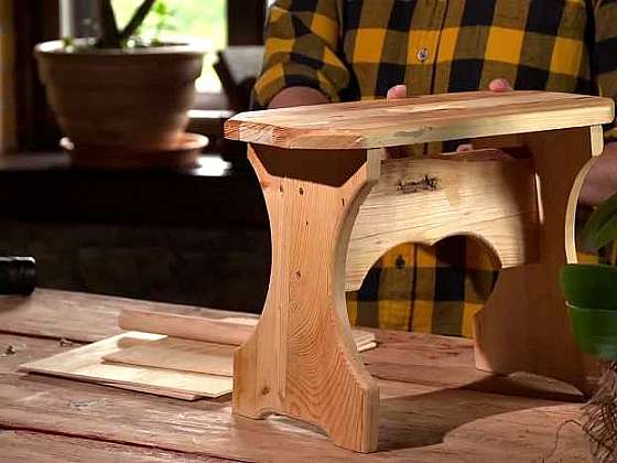 otevřít: Vyrobte si úložný box na nářadí z dřevěné stoličky