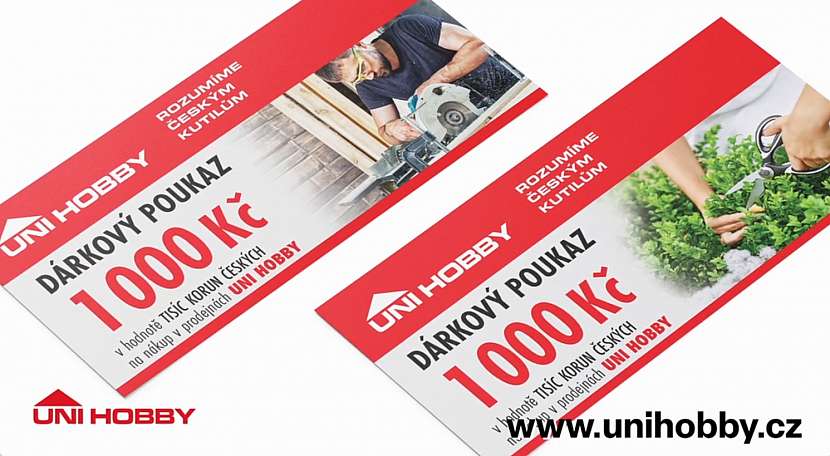 Tři vylosovaní výherci získají dárkový poukaz UNI HOBBY