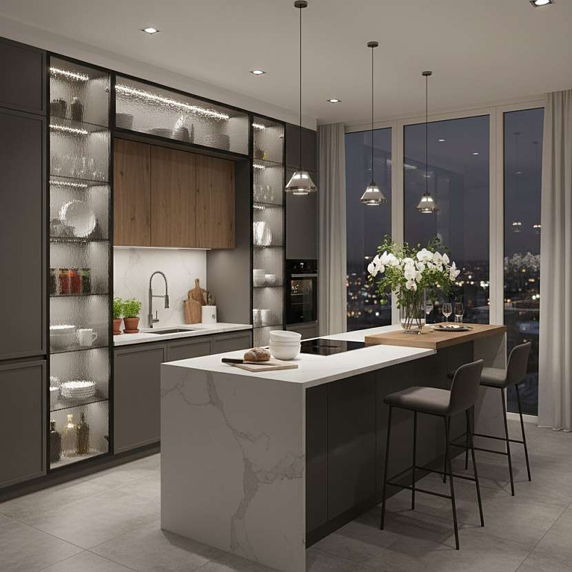 Ornamentní skla – strukturované povrchy a vzory pro řízení průhlednosti a členění prostoru