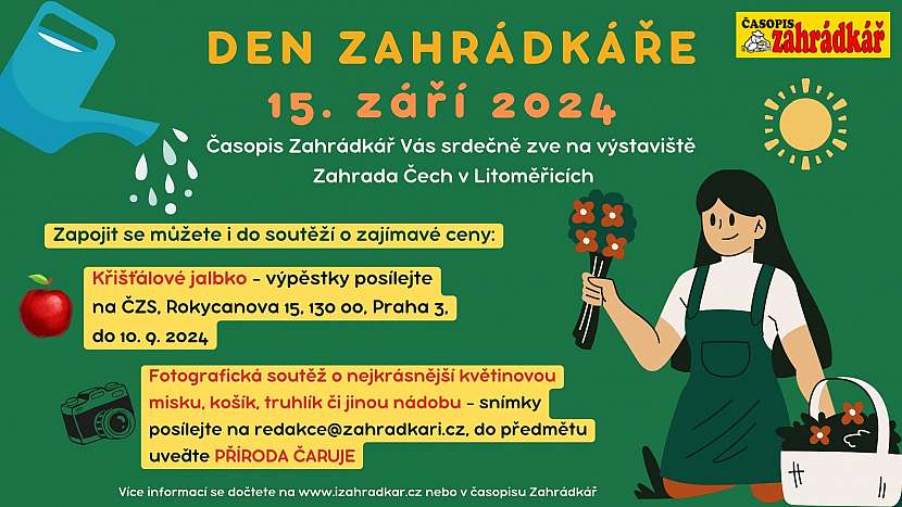 Zahrádkář letos opět připravuje expozici v pavilonu G a Den časopisu Zahrádkář v amfiteátru litoměřického výstaviště 