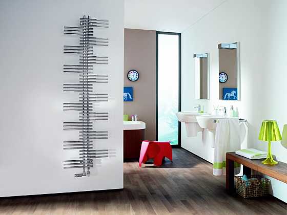 otevřít: Asymetrické koupelnové radiátory pro obzvláště snadné sušení ručníků