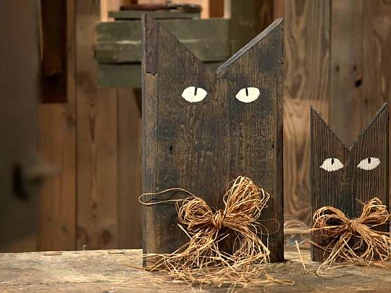 Vyrobte si s Láďou dekorativní kočičky z prken