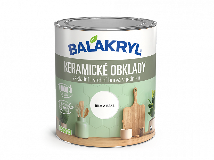 Polomatná barva na keramický obklad je vhodná pro snadnou renovaci