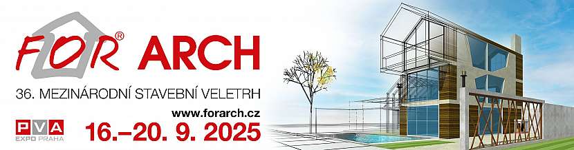 FOR ARCH se koná ve dnech 16. až 20. září v PVA EXPO PRAHA