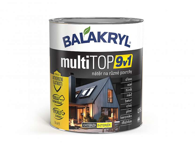Balakryl Multitop 9v1 je moderní vodou ředitelná akrylátová barva