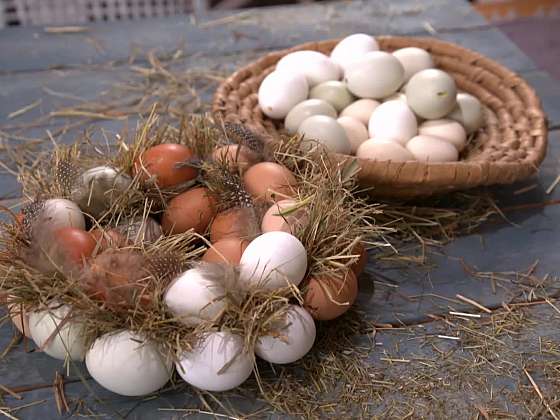 Velikonoční dekorace ze skořápek od vajec