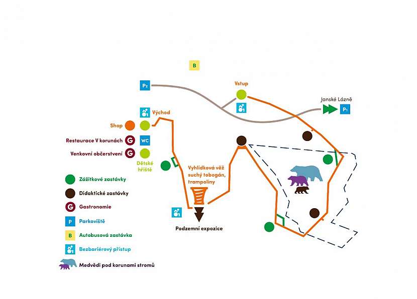 Stezka korunami stromů Krkonoše v Janských Lázních je otevřena denně po celý rok