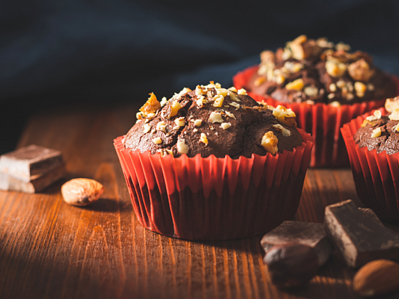 Recepty: Muffiny s čokoládou a ořechy