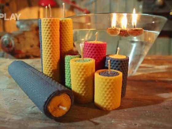 Výroba svíček ze včelího vosku
