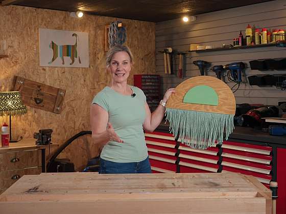 Obraz z macramé provázků