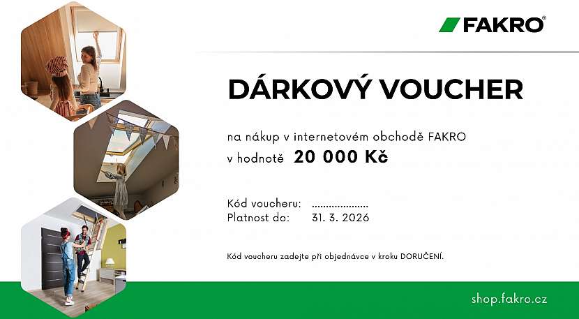 Výherce získá voucher pro nákup všech produktů FAKRO v e-shopu