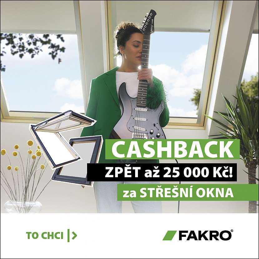 Při nákupu střešních oken FAKRO s trojsklem nyní můžete získat až 25 000 Kč zpět