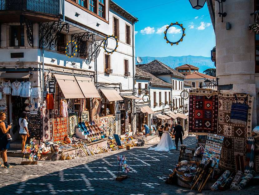 Nejstarší čtvrtí města Gjirokaster je Starý bazar