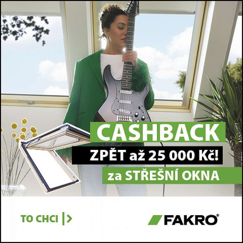 Při nákupu střešních oken FAKRO s trojsklem nyní můžete získat až 25 000 Kč zpět