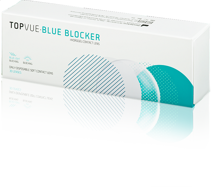 Jednorázové kontaktní kapky TopVue Blue Blocker vám pomohou ulevit od bolesti očí